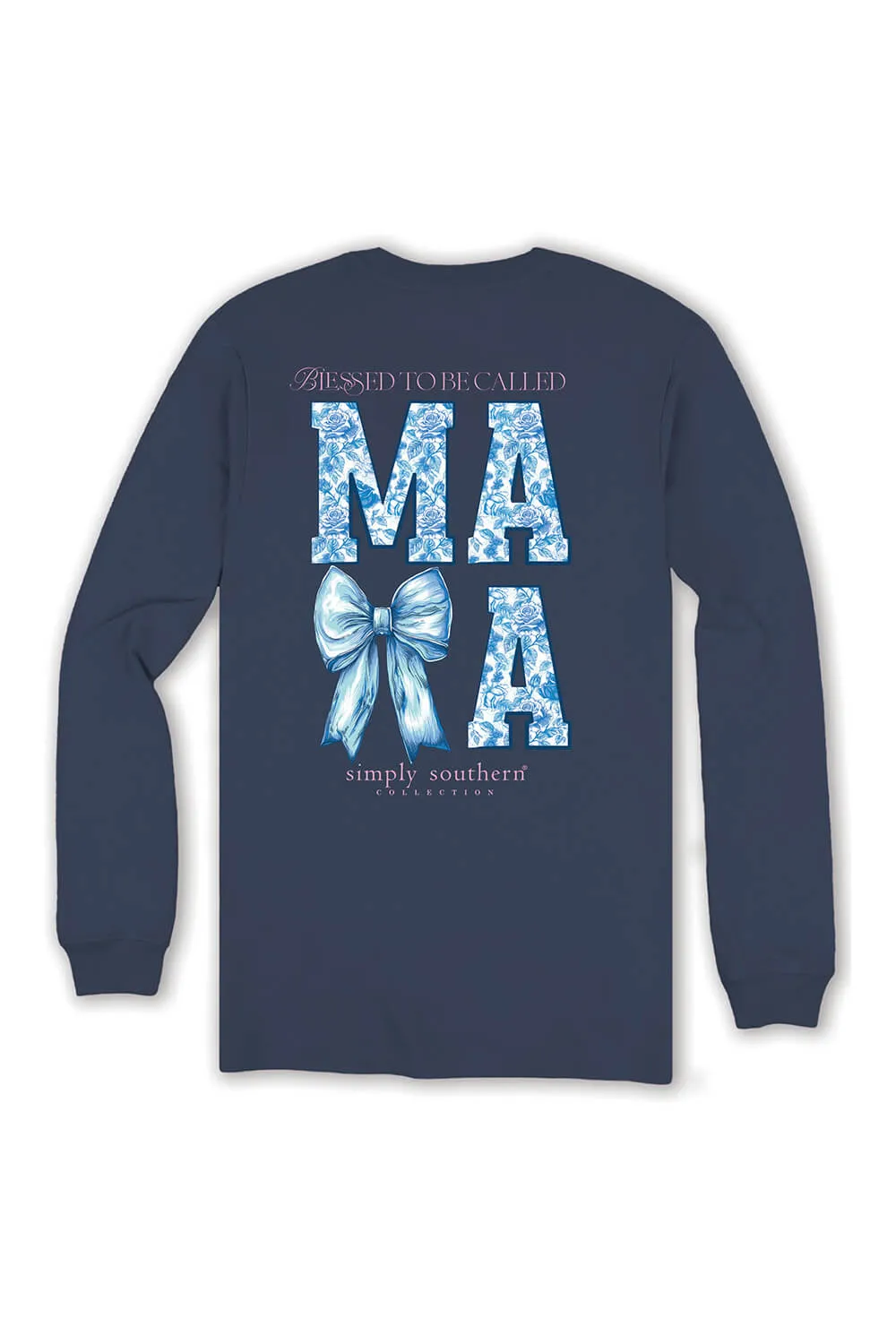 Simply Southern Long Sleeve Blessed Mama T-Shirt for Women in Mirage | LS-BLSMAMA-MIRAGE