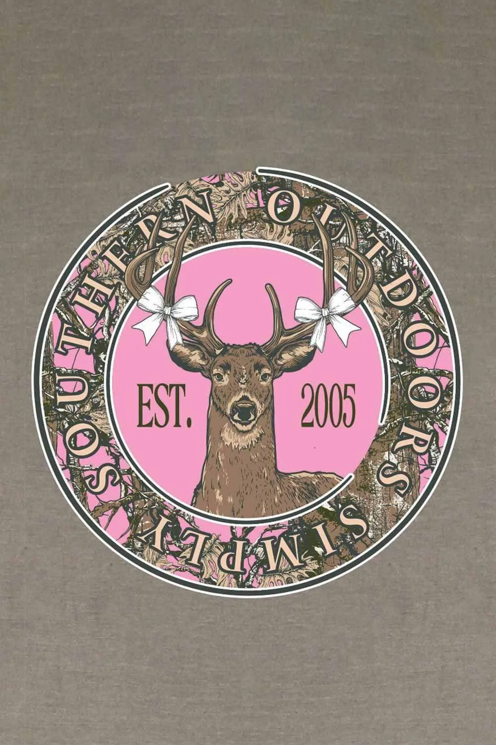 Simply Southern Plus Size Deer Bow T-Shirt for Women in Brown | EXT-SS-DEER-DESERTHTHR