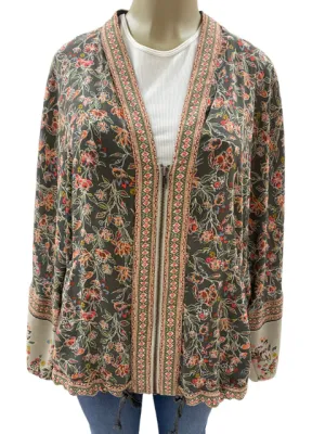 Size M/L free people gray multi TOPS