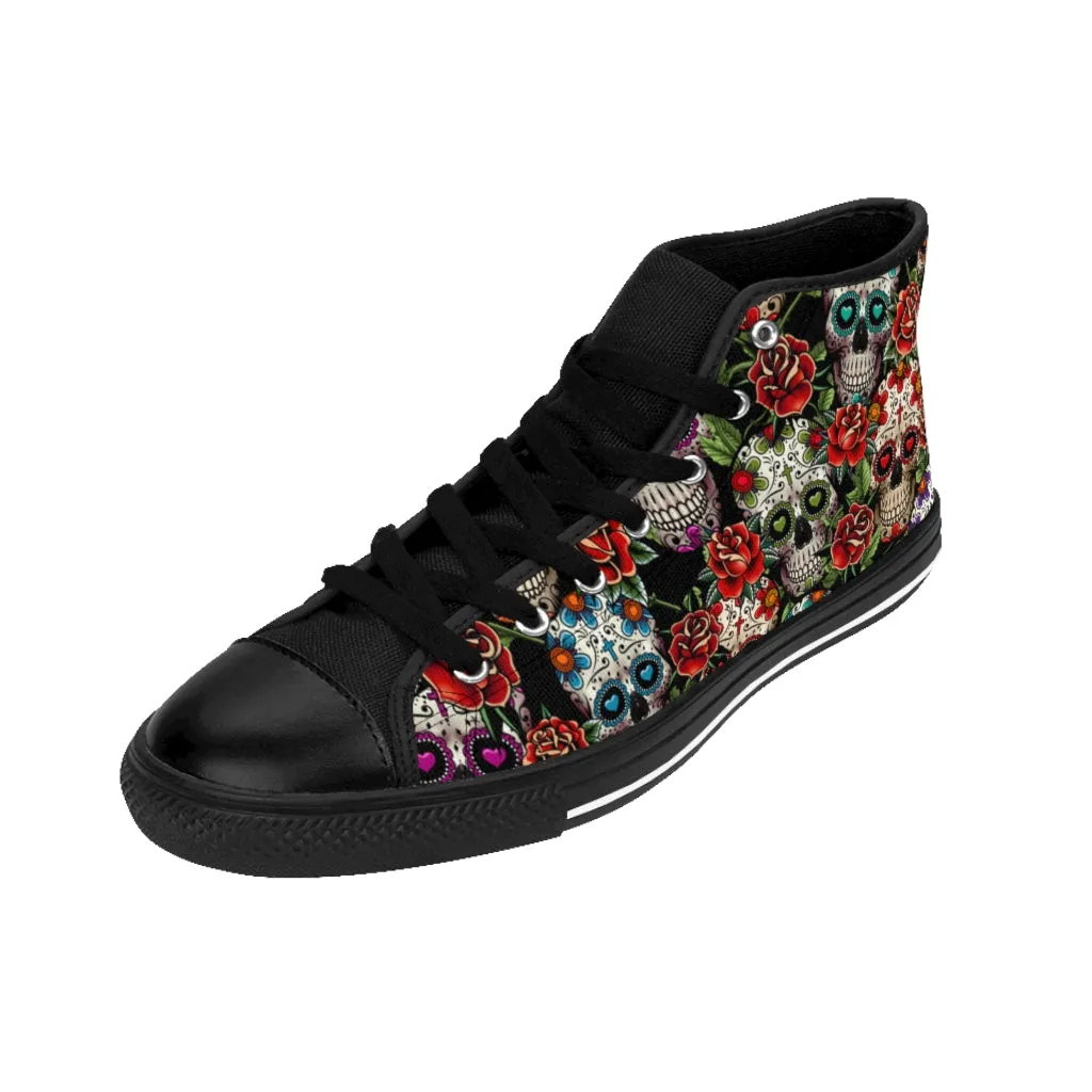 Skulls And Roses - Women's High-top Sneakers