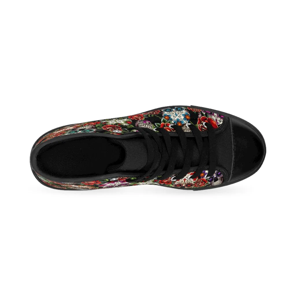 Skulls And Roses - Women's High-top Sneakers