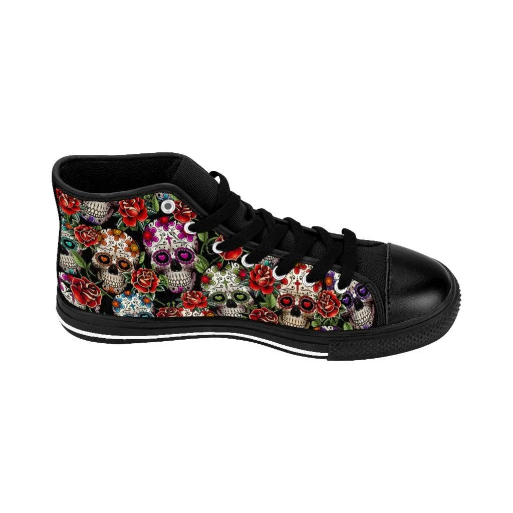Skulls And Roses - Women's High-top Sneakers