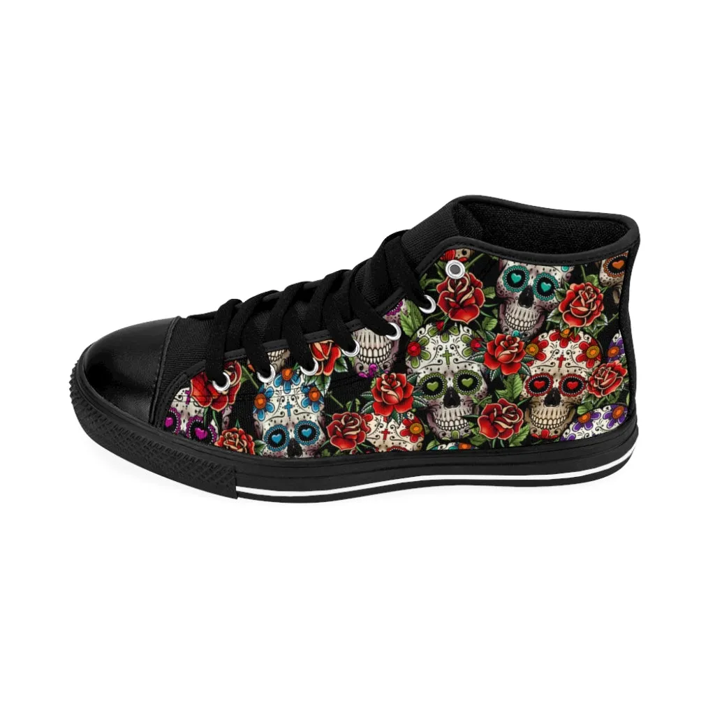 Skulls And Roses - Women's High-top Sneakers