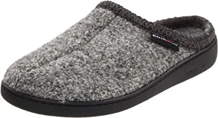 Slip-on Rubber-soled Low-back Wool Slipper