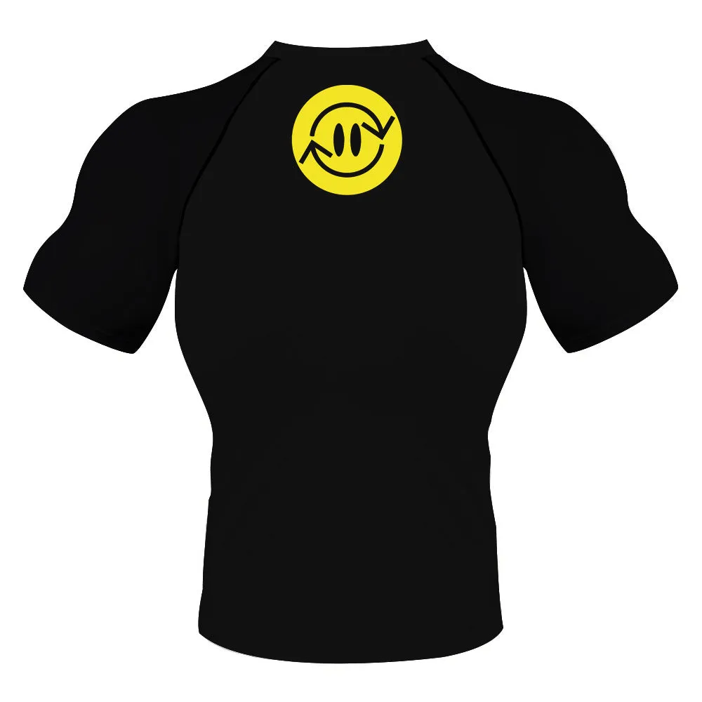 Smiling Face Yellow Colourful BJJ Rash Guard