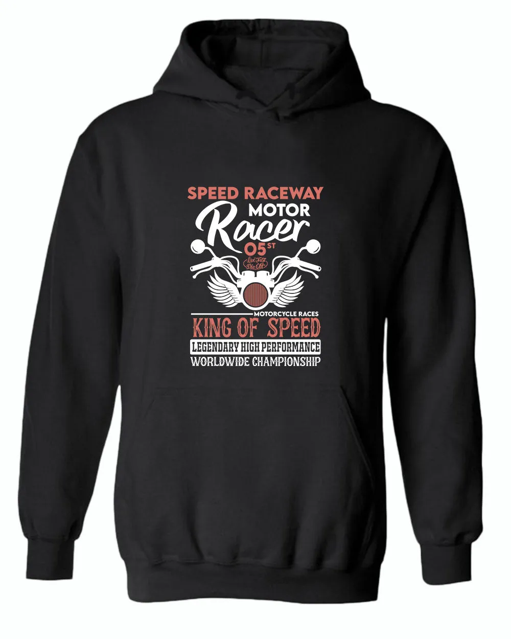 Speed raceway motor racer motorcycle hoodie