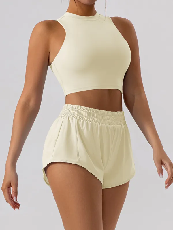 Sports vest   casual shorts set
