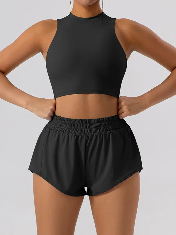 Sports vest   casual shorts set
