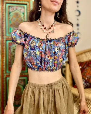 Spring Bardot Crop Top
