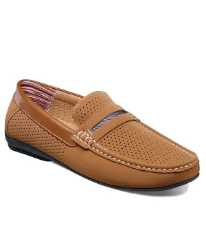 Stacy Adams Corby Moc Toe Saddle Slip On - Tan
