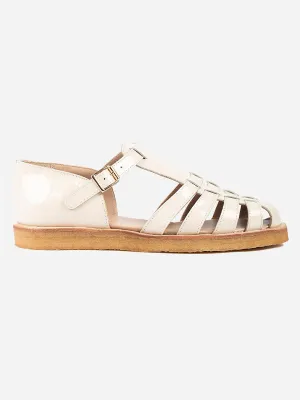 Strap Sandals with Buckle - Beige