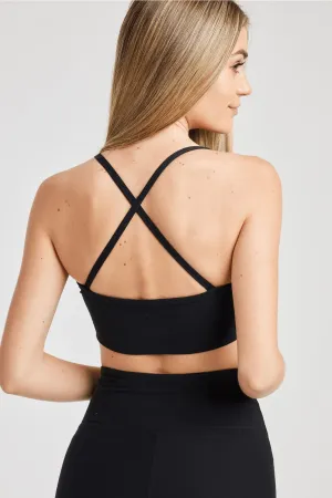 Stretch Halter Tank - Black