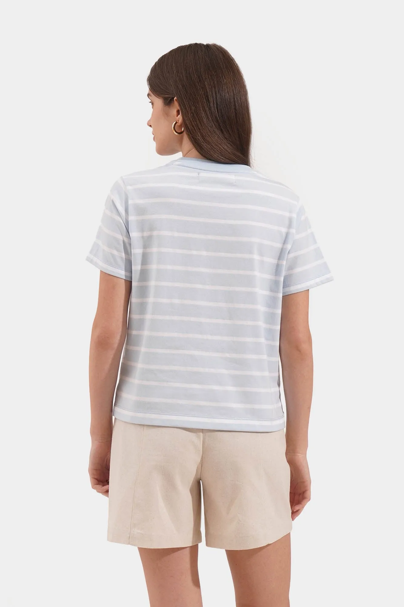 Striped Round Neck Tee