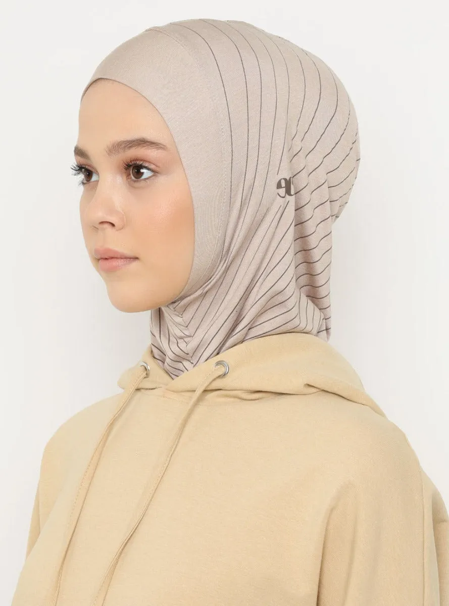 Striped Sport Scarf | Heather Beige
