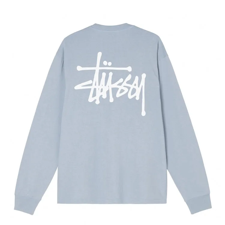 Stussy Basic Logo L/S T-Shirt Steel