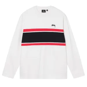 Stussy Colour Block L/S Crew T-Shirt Off White