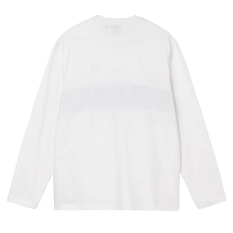 Stussy Colour Block L/S Crew T-Shirt Off White