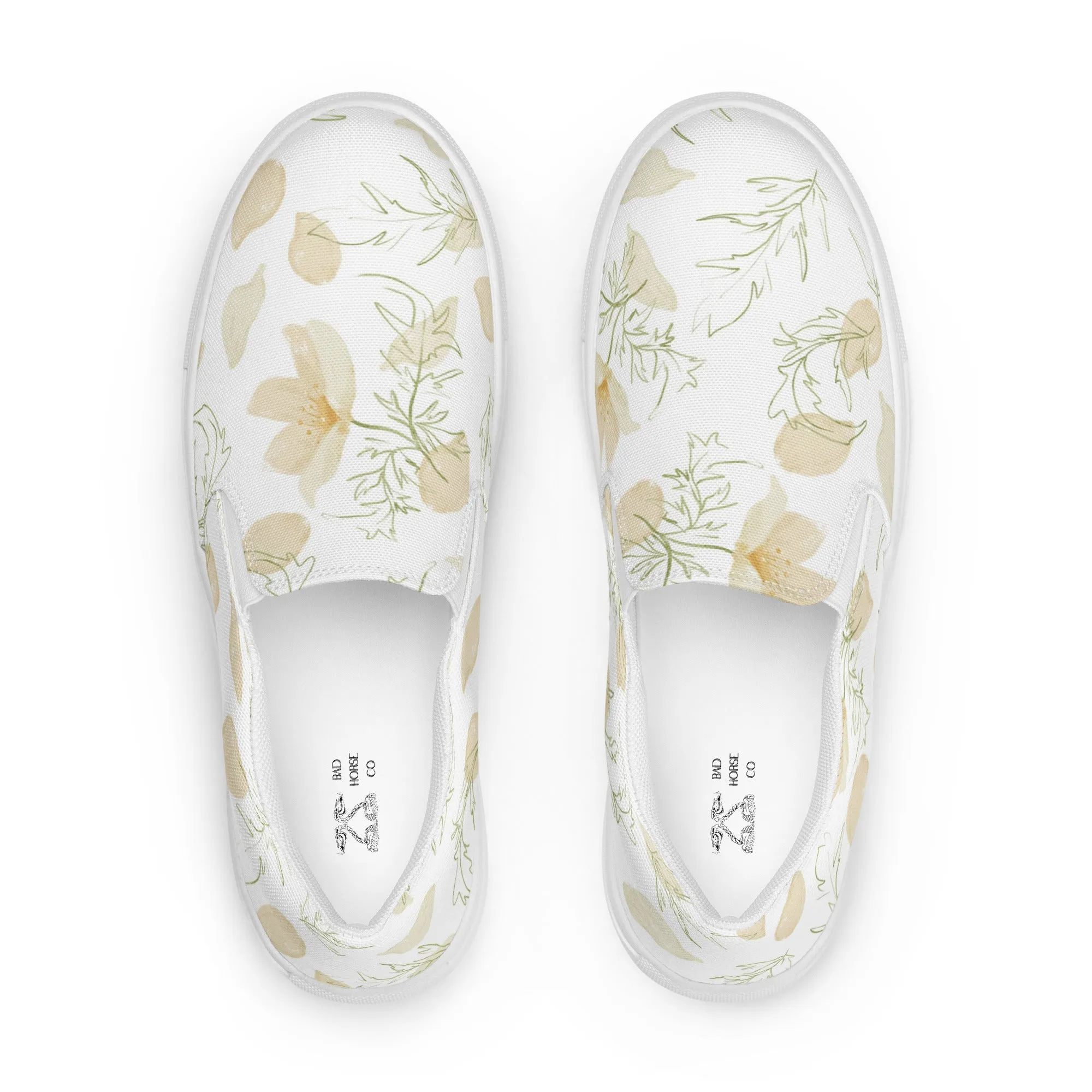 Subtle Foliage - Women’s slip-on sneakers