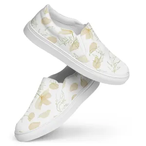 Subtle Foliage - Women’s slip-on sneakers
