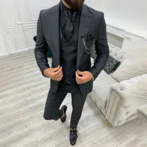 Suit Elegance™ | Men's 3-Piece Slim Fit Suit | Blazer, Vest & Trousers, Tailored Design, Perfect for Formal Business Attire