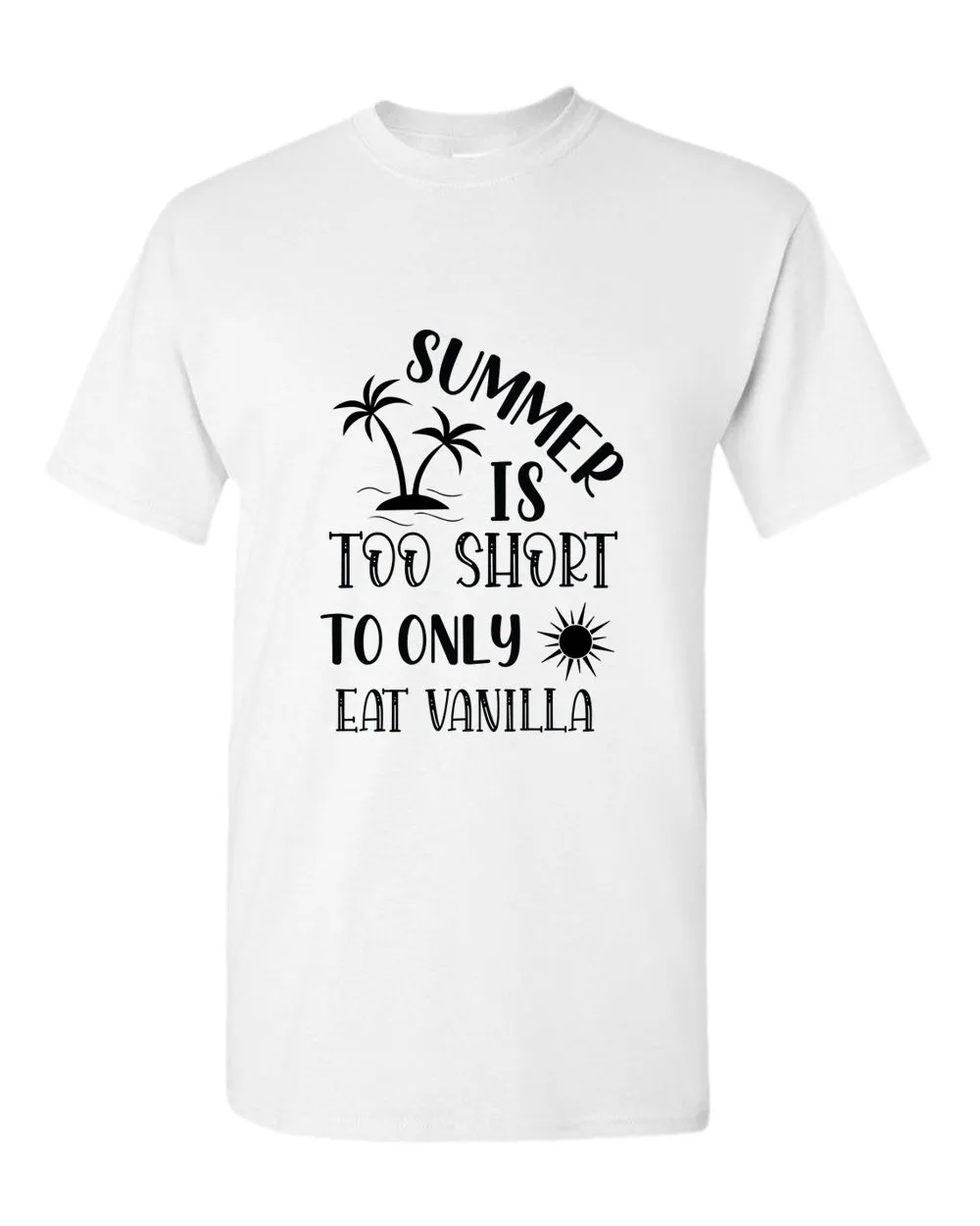 Summer is too short to only eat vanilla t-shirt, summer t-shirt, beach party t-shirt