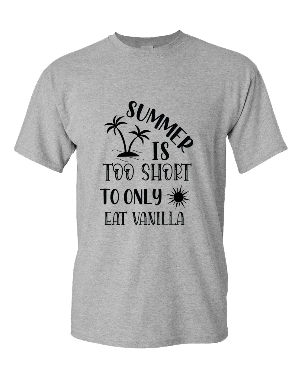 Summer is too short to only eat vanilla t-shirt, summer t-shirt, beach party t-shirt