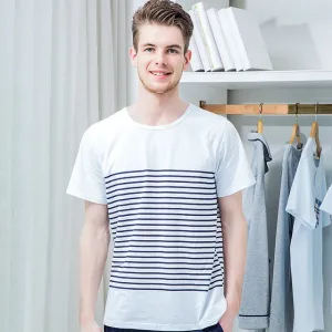 Summer Short-sleeve Striped Lovers Matching Set