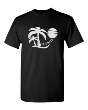 Sun set palm tree summer t-shirt, beach party t-shirt