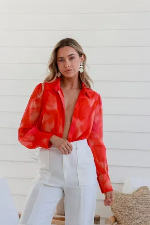 Sunburst Button Shirt the label ST GERMAIN