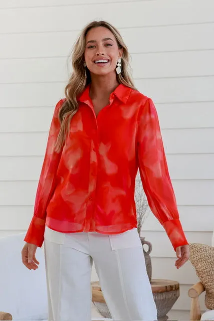 Sunburst Button Shirt the label ST GERMAIN