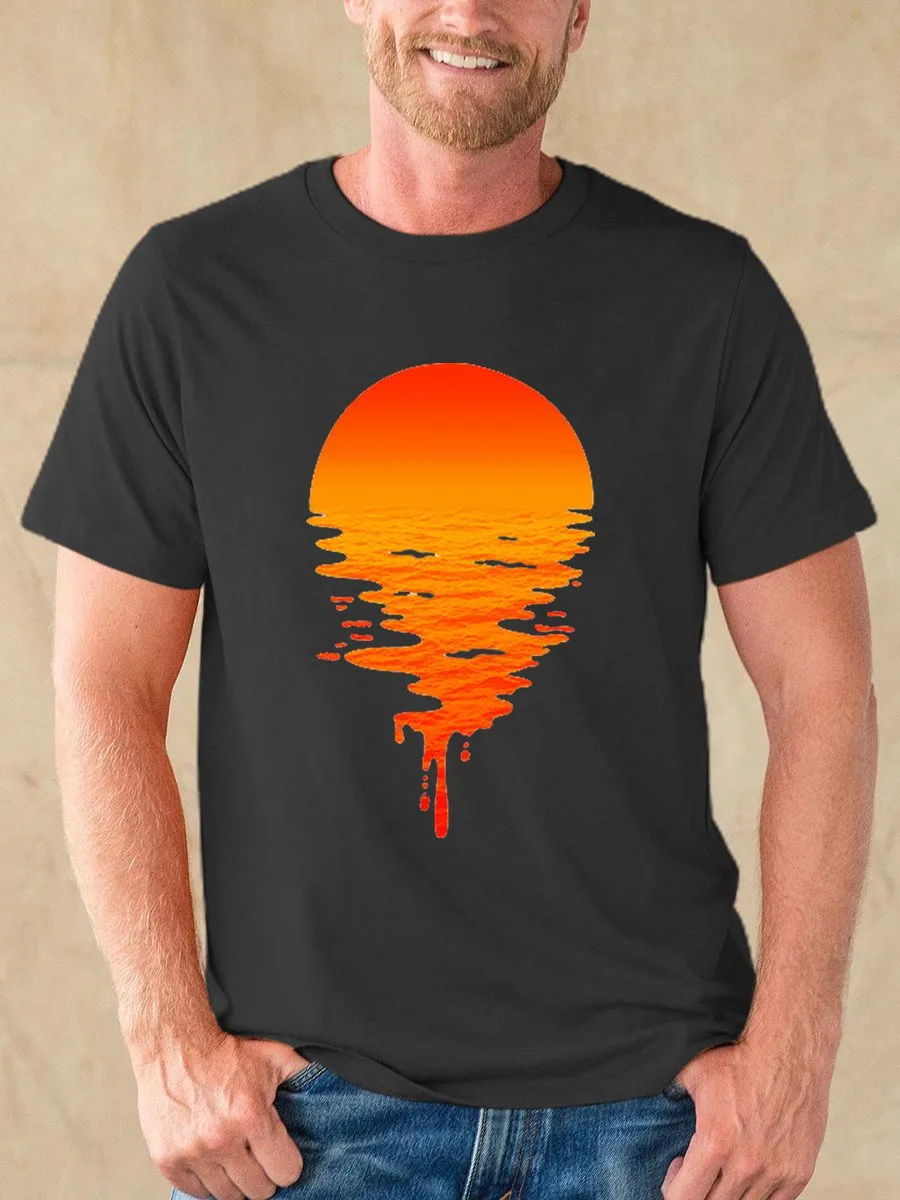 Sunrise On The Sea Graphic Men's Tee