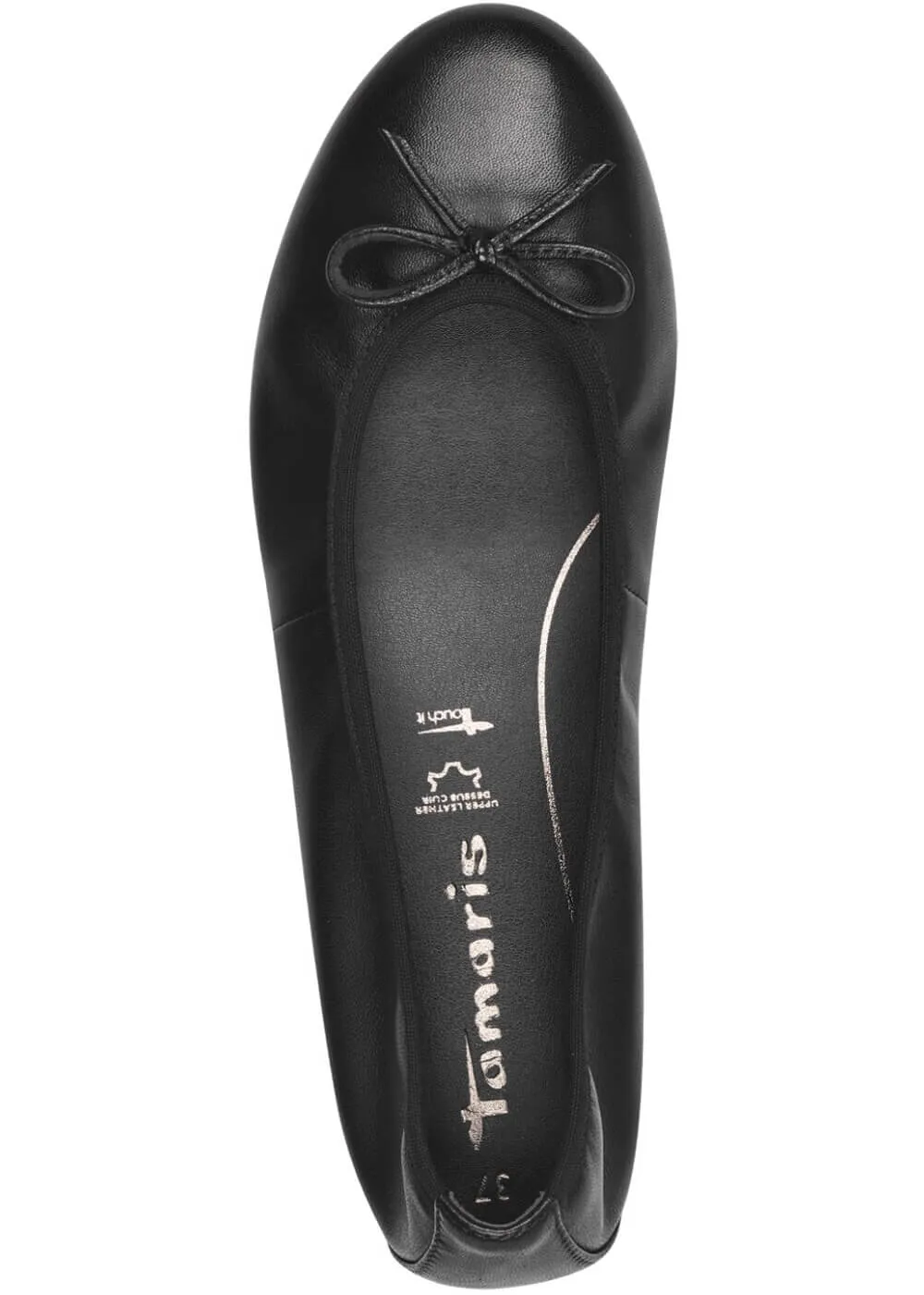 Tamaris Audrey Leren Ballerinas Black