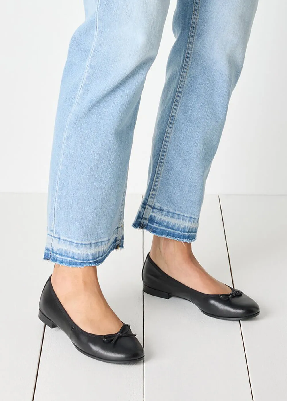 Tamaris Audrey Leren Ballerinas Black