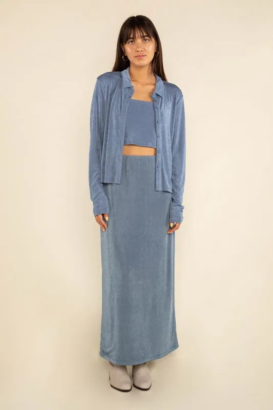 Teagan Indigo Button Up