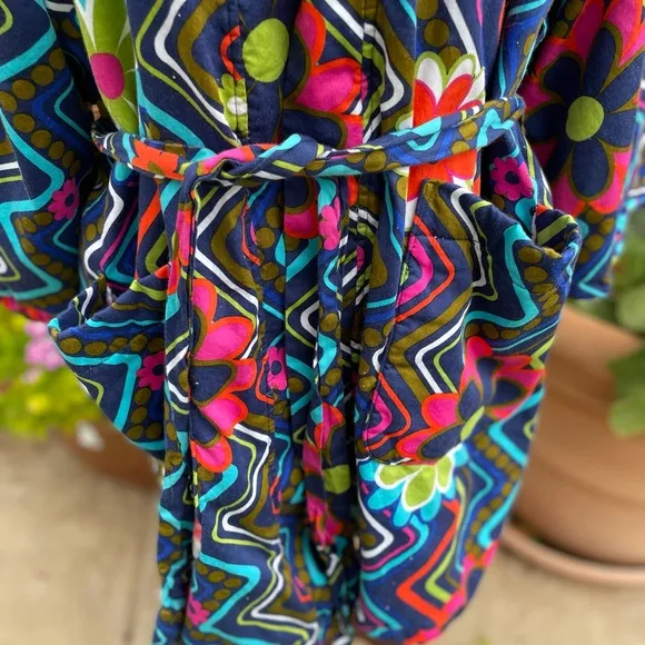 Tepper Jackson • Multi-Colors • Hippie • Floral • Geometric • Robe • S/Medium