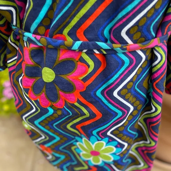 Tepper Jackson • Multi-Colors • Hippie • Floral • Geometric • Robe • S/Medium