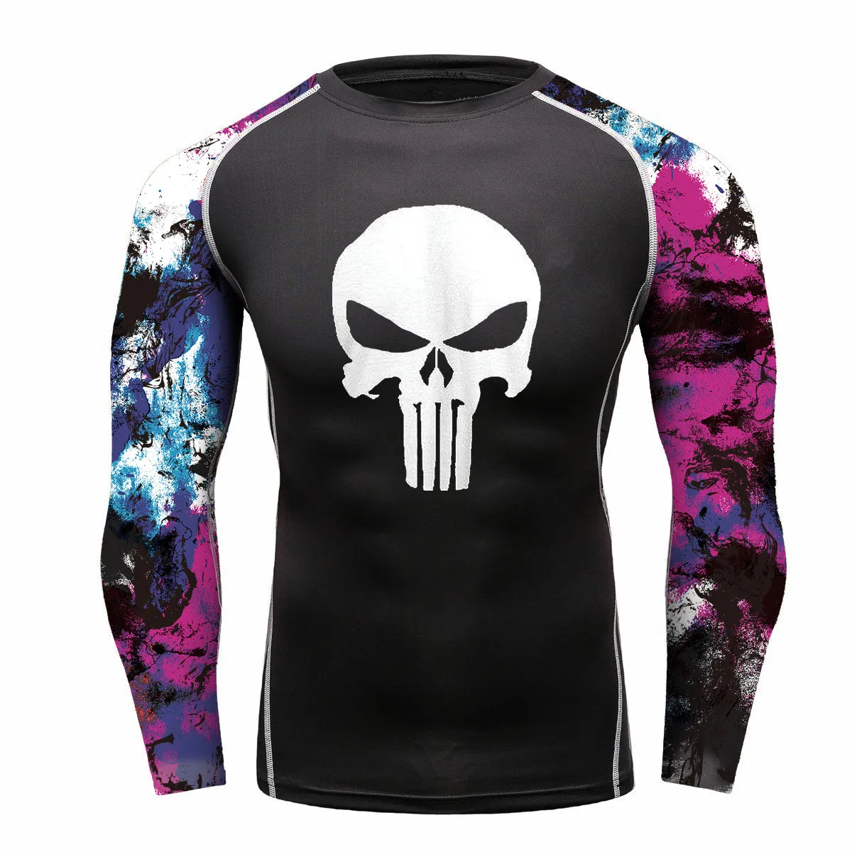 THE BONES SKULL BJJ RASH GUARD FOR MEN
