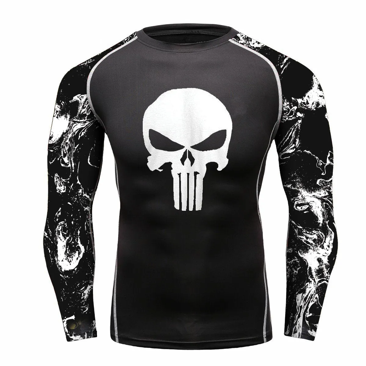 THE BONES SKULL BJJ RASH GUARD FOR MEN