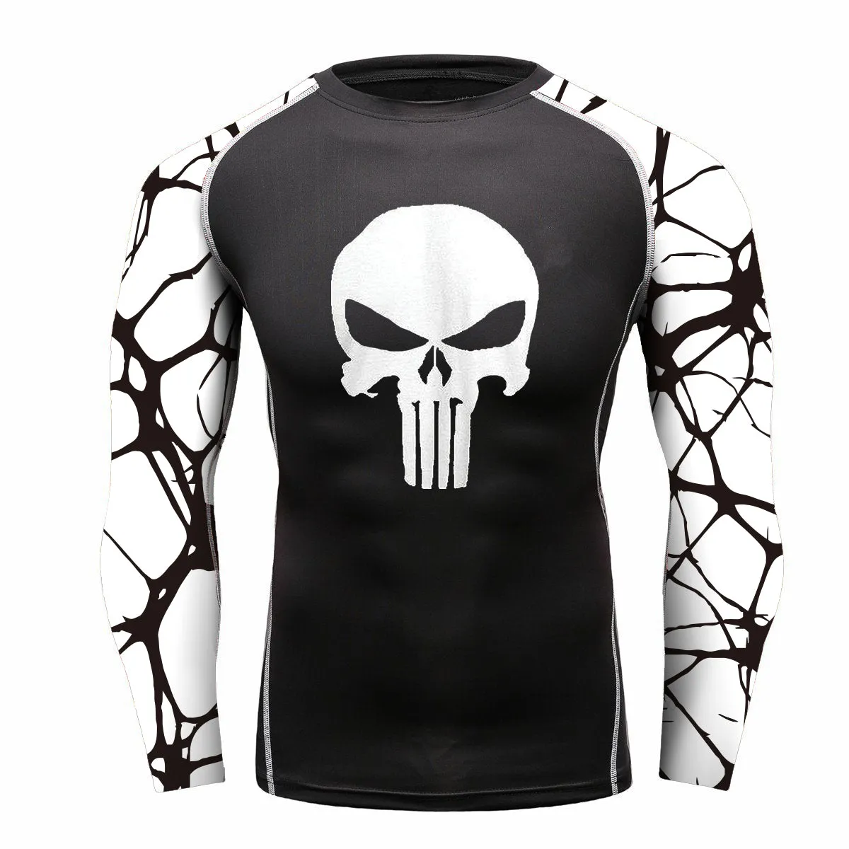 THE BONES SKULL BJJ RASH GUARD FOR MEN
