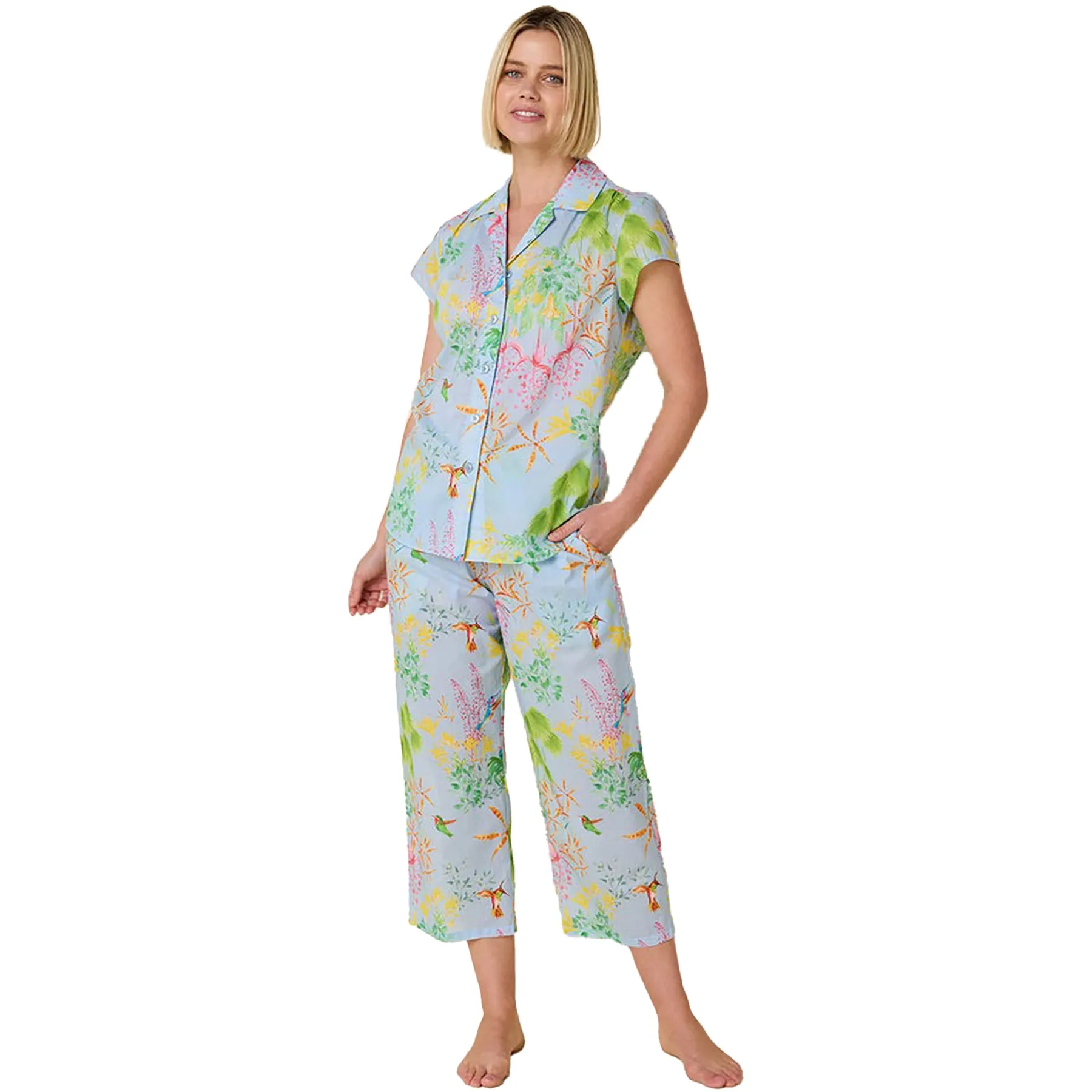 The Cat's Pajamas Voile SS Capri PJ Set