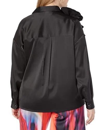 The Drop Women's Black Corsage Blouse by @itsjuliettefoxx, L
