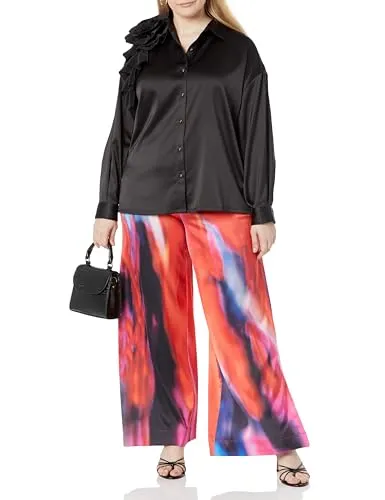 The Drop Women's Black Corsage Blouse by @itsjuliettefoxx, L