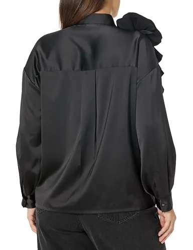 The Drop Women's Black Corsage Blouse by @itsjuliettefoxx, L