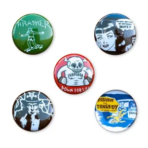 Thrasher - Usual Suspects Buttons 5 Pack