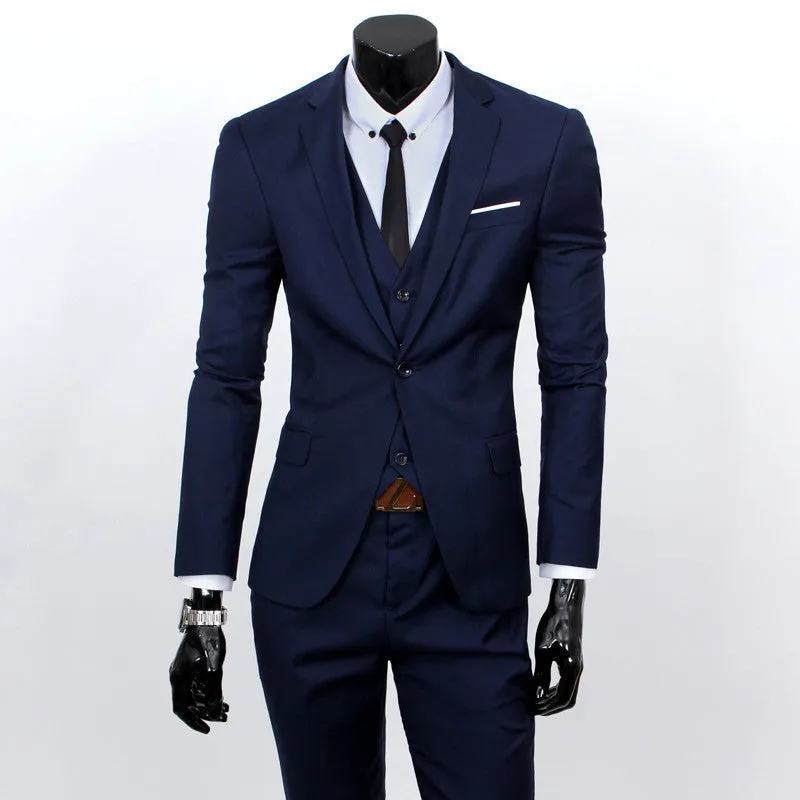 Three-piece formal blazer suit / Male suit of cultivate one's morality Business suits