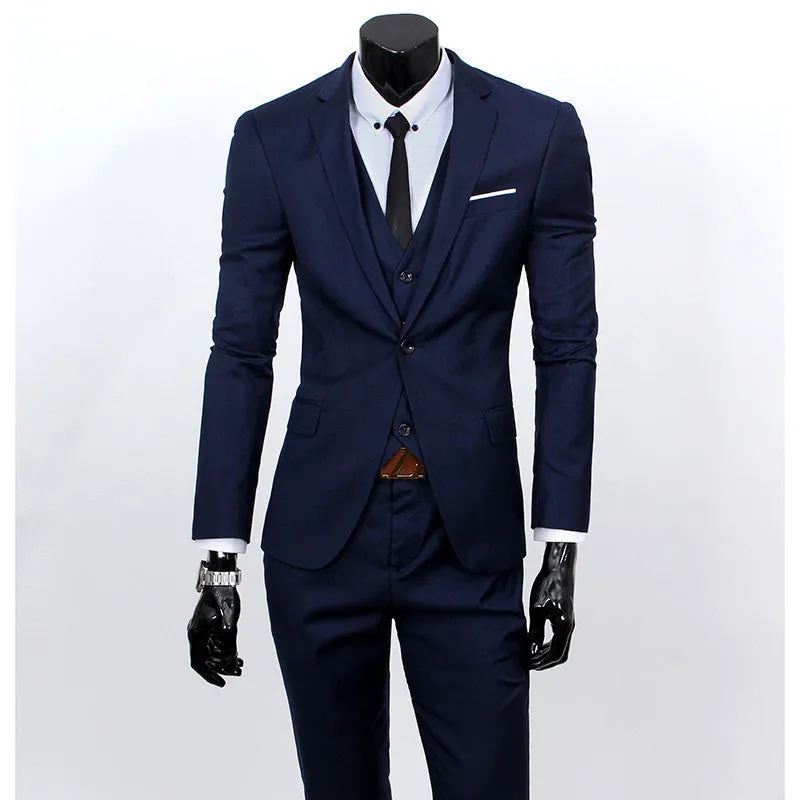 Three-piece formal blazer suit / Male suit of cultivate one's morality Business suits