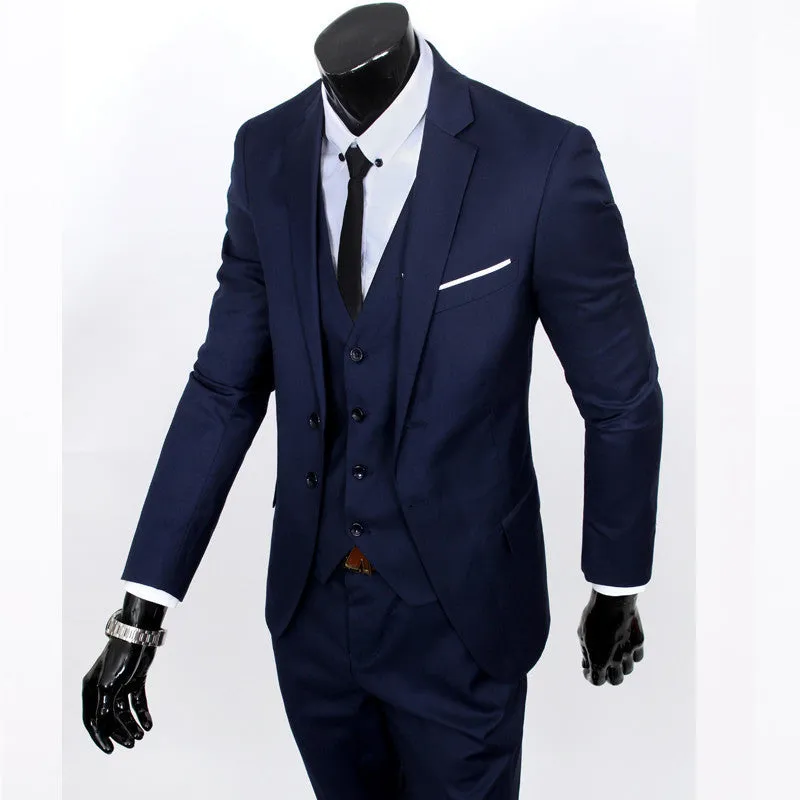 Three-piece formal blazer suit / Male suit of cultivate one's morality Business suits