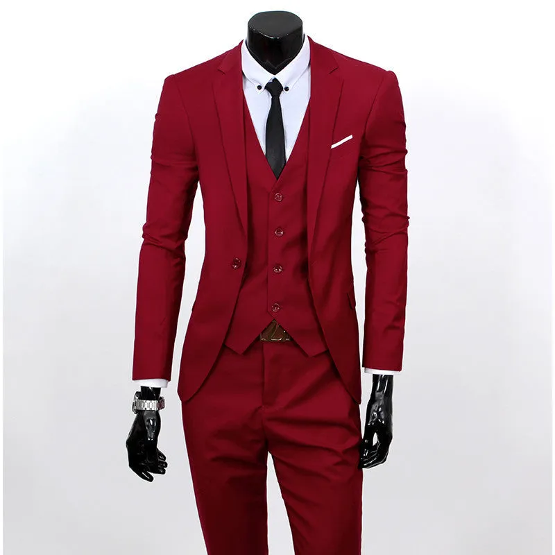 Three-piece formal blazer suit / Male suit of cultivate one's morality Business suits