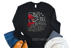 Tis The Season To Sparkle Christmas Long Sleeve Shirt