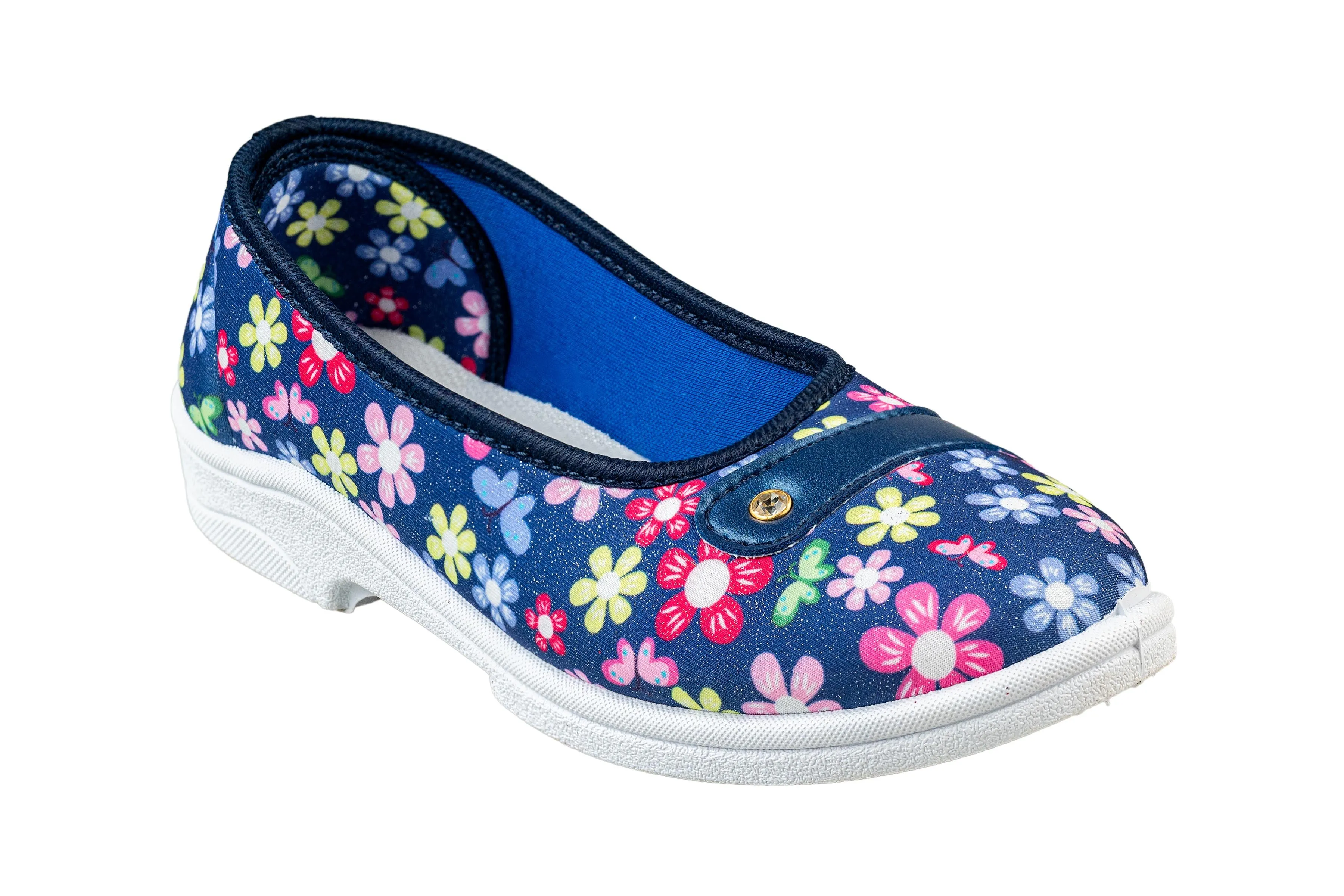 Titas Children Blue Flower Canvas Shoes